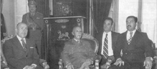 Franco recibe a Sadam Hussein en El Pardo (1973).