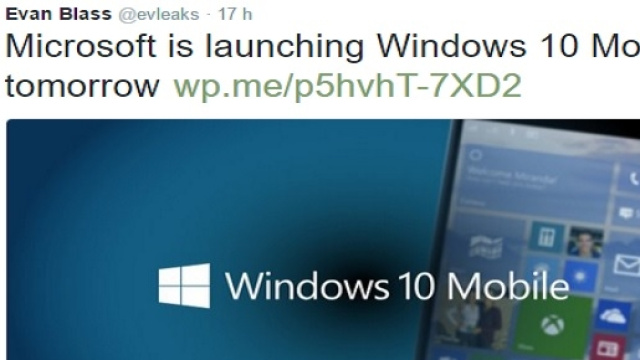 Aggiornamento Windows 10 Mobile, 17 marzo