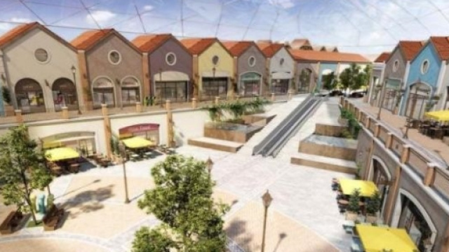 Rendering del nuovo outlet di Locate Triulzi