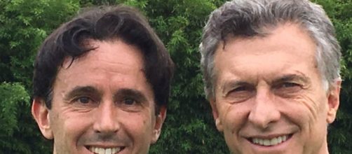 Sebasti&aacute;n Neuspiller y el presidente Macri