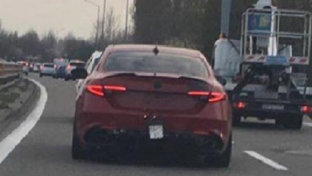 Alfa Romeo Giulia Quadrifoglio spy da Modena