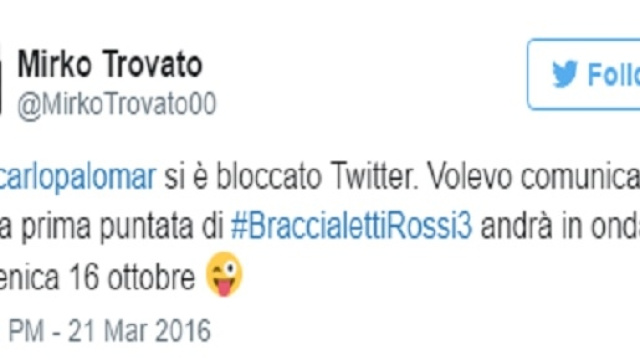 Braccialetti Rossi 3, data inizio ufficiale