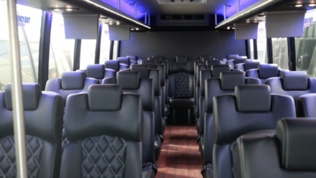 L'interno di un autobus per le gite scolastiche