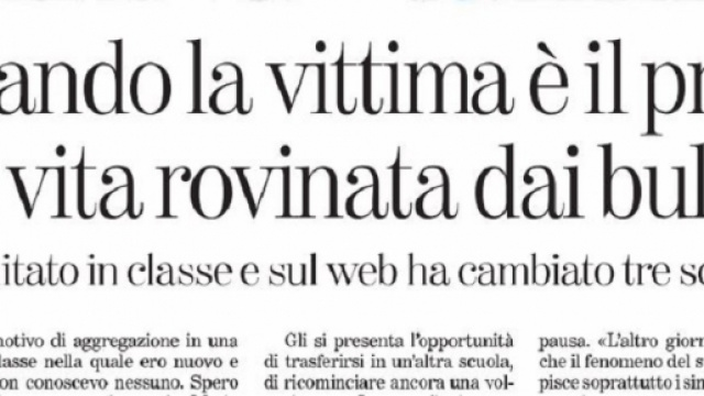 Prof vittima di bullismo: il racconto choc