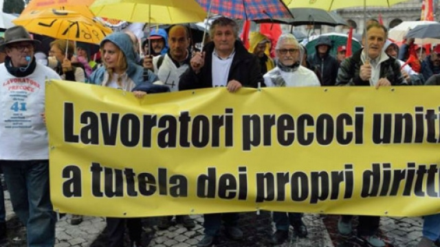 lavoratori precoci in difesa dei loro diritti