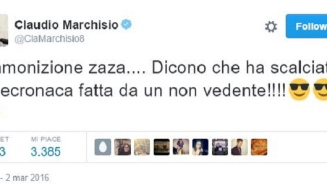 Inter-Juventus: Marchisio su Twitter