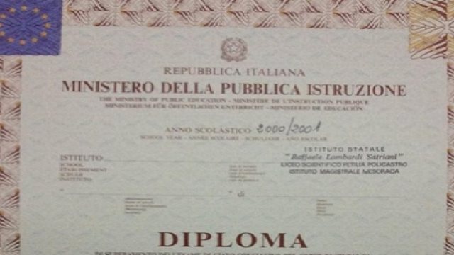 Il diploma contestato dal Miur