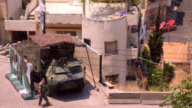 Check-point dell'esercito libanese a Tripoli