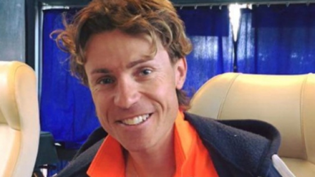 Damiano Cunego sorridente nonostante l'infortunio