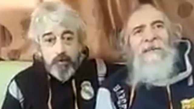 I due ex-ostaggi italiani liberati.