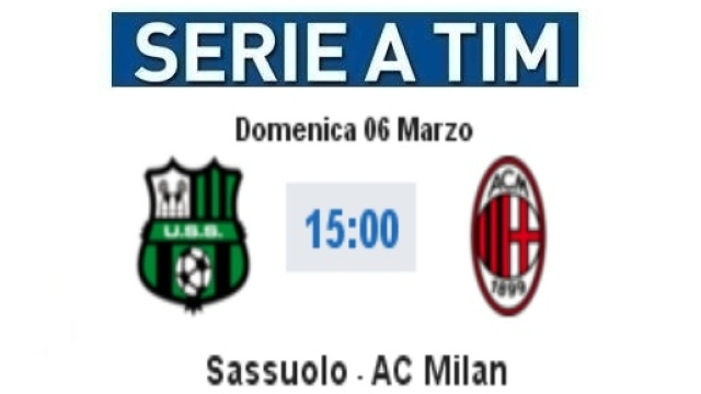 Sassuolo-Milan in diretta su BlastingNews