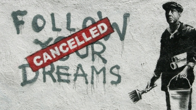 "Follow your dreams", opera di Bansky