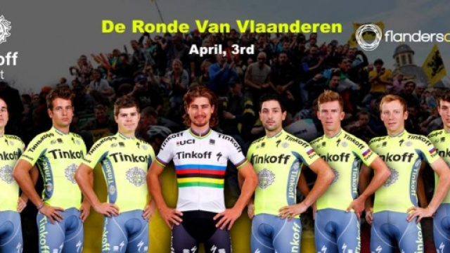 La Tinkoff di Peter Sagan per il Giro delle Fiandre