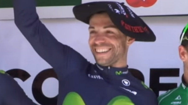 Un raggiante Giovanni Visconti sul podio