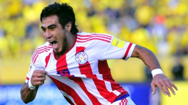 L'esultanza di Dario Lezcano dopo un gol con la Nazionale