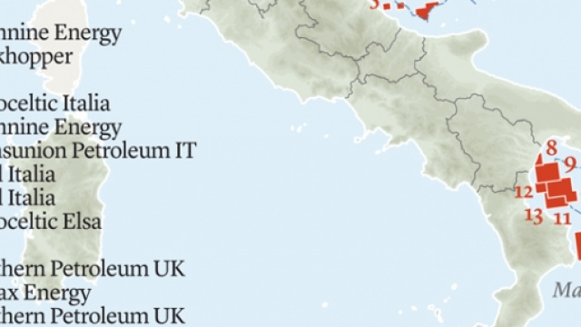 Le 21 piattaforme interessate al referendum trivelle