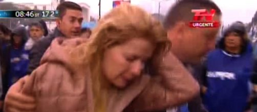 Momento de la agresi&oacute;n en Comodoro Py