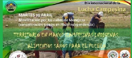 Martes 19 de abril, d&iacute;a internacional de la lucha campesina