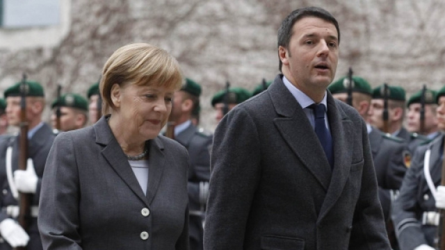 Angela Merkel e Matteo Renzi, contrasti sulla proposta Eurobond