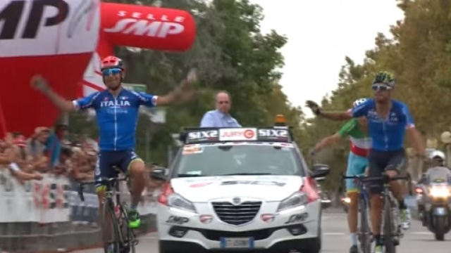 Diego Ulissi nel giorno della vittoria al Memorial Pantani