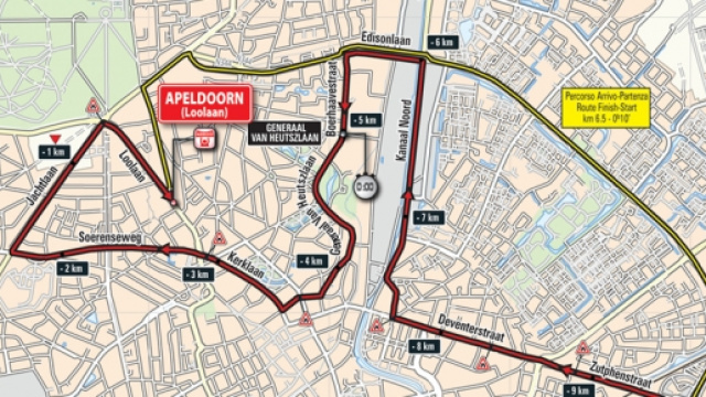 Giro d'Italia 2016, planimetria della 1&deg; tappa