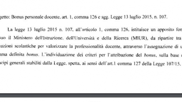 ammontare bonus docenti meritevoli