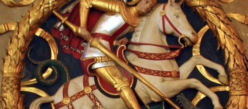 &Iacute;cone da Igreja Ortodoxa Grega de S&atilde;o Jorge e o drag&atilde;o