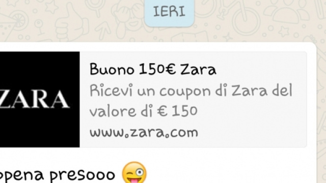 Ecco il messaggio dello sconto.