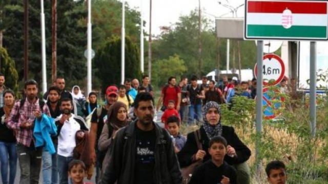 Migranti al confine tra Ungheria ed Austria