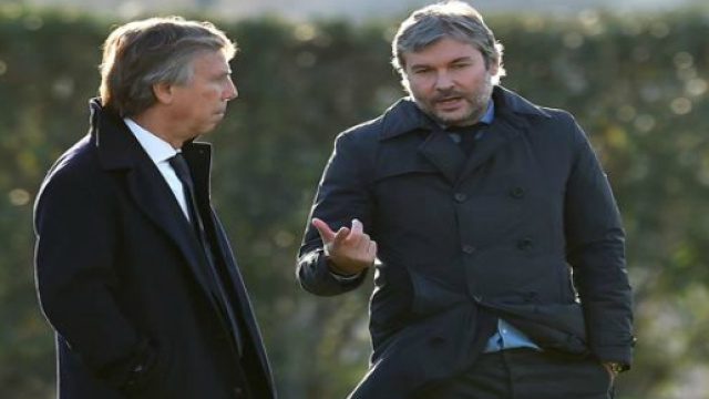 Nell'immagine Preziosi e Sogliano a colloquio