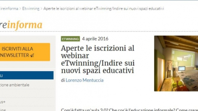 Etwinning seminario sui nuovi spazi educativi