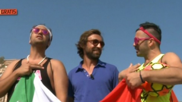 Pio e Amedeo con Andrea Pirlo a Ibiza