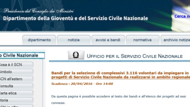 Bando Servizio Civile Nazionale, c'&egrave; ancora tempo