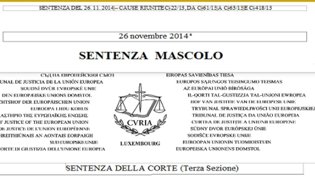 L'atto dispositivo della Corte Europea sui 36 mesi