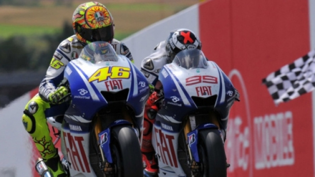 I favoriti Valentino Rossi e Jorge Lorenzo.