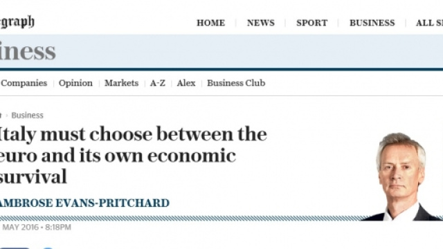 The Telegraph: economia italiana legata all'uscita dall'euro