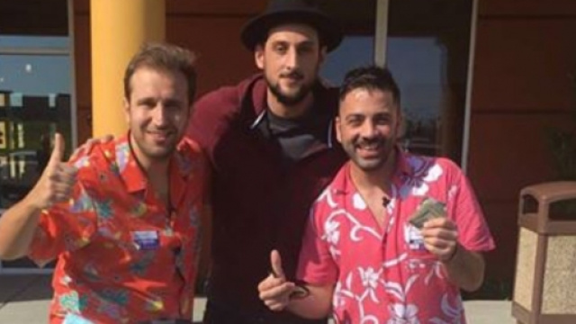 Pio e Amedeo con Marco Belinelli