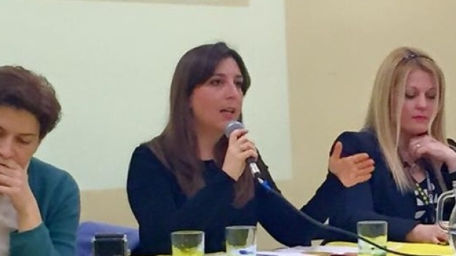 Silvia Chimienti durante un convegno