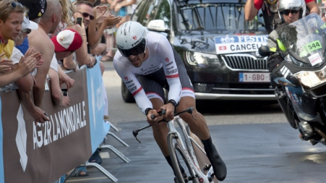 Fabian Cancellara in azione: lo svizzero ha abbandonato il Giro dopo 9 tappe.