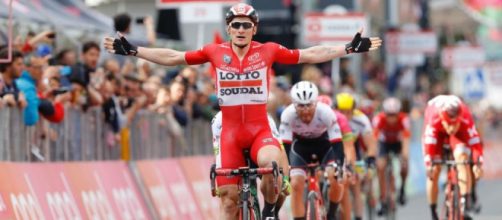 Andr&eacute; Greipel celebra su tercera victoria en la 99 edici&oacute;n del Giro de Italia