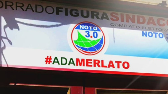 Banner del comitato di Ada Merlato.