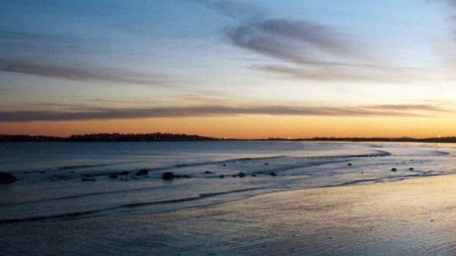 Coucher du soleil sur une plage de l'Algarve