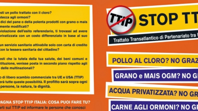 No al TTIP, manifesto della campagna