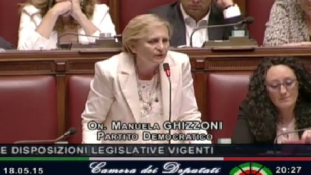 L'on. Ghizzoni durante un intervento alla Camera