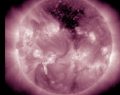 Colossal coronal hole in the sun