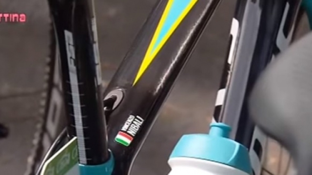Particolari della bici usata da Vincenzo Nibali al Giro d'Italia