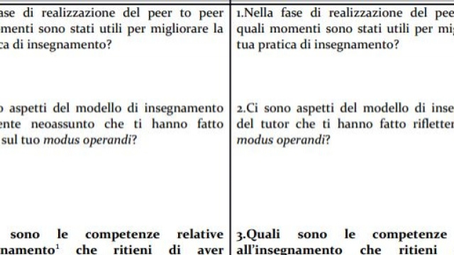 scheda di verifica del Peer to Peer