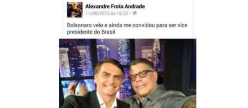 Frota pode ser vice de Bolsonaro em 2018