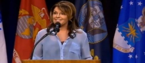 Sarah Palin at Trump rally, via YouTube