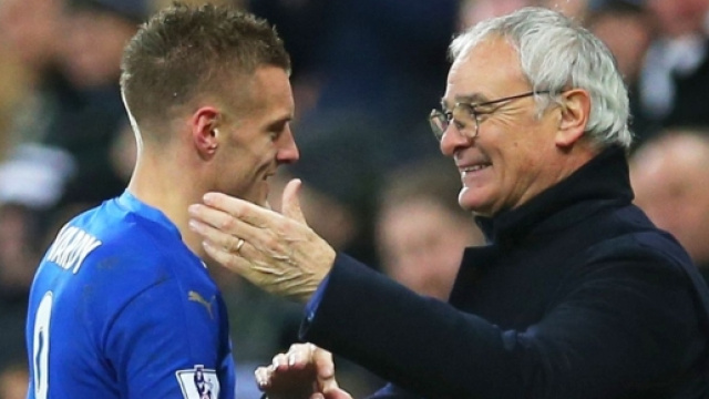 Clauudio Ranieri col bomber Vardy